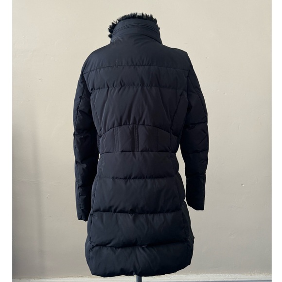 Mid Length Puffer Coat with Fur Trim - Picture 5 of 8